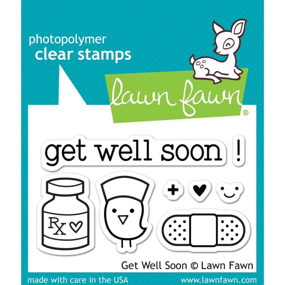 Lawn Fawn Stamp [Stamp & Die - PART] - Get Well Soon