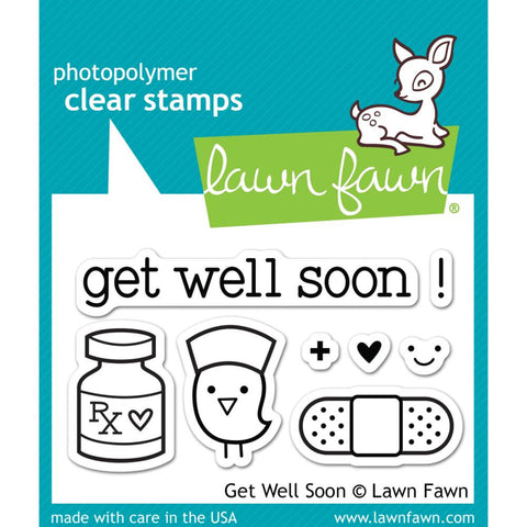 Lawn Fawn Stamp [Stamp & Die - PART] - Get Well Soon