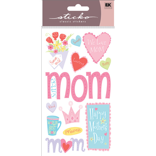 EK Success - Sticko Classic Stickers - Happy Mothers Day