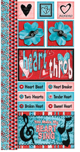BoBunny Cardstock Stickers - Heart Throb