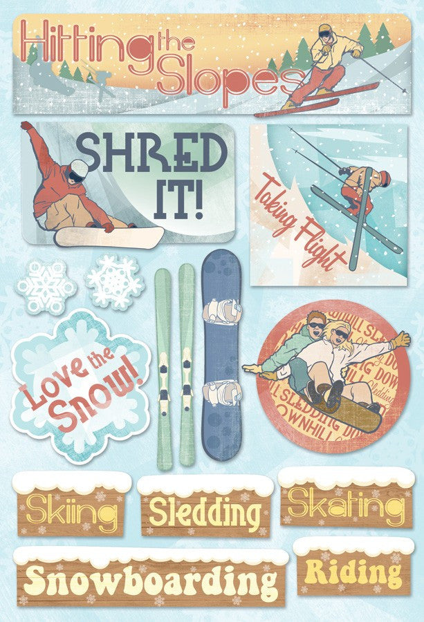 Karen Foster Cardstock Stickers - Hitting The Slopes