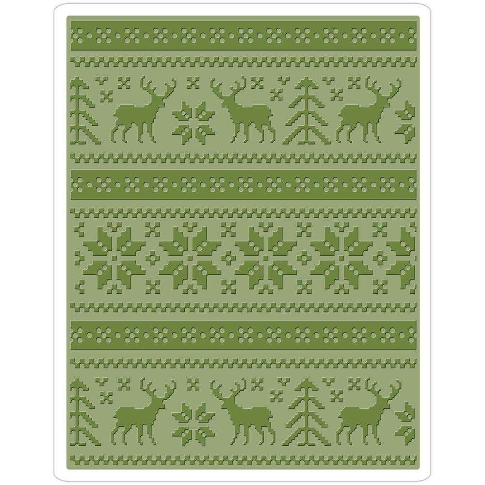 Sizzix Embossing Folders [Tim Holtz] - Holiday Knit