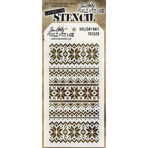 Tim Holtz Layering Stencil - Holiday Knit