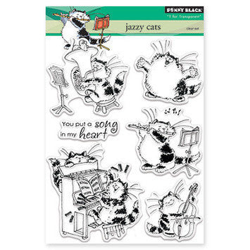 Penny Black Stamps - Jazzy Cats