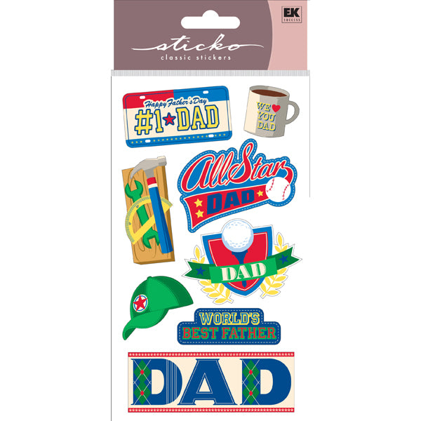 EK Success - Sticko Classic Stickers - I Love You Dad