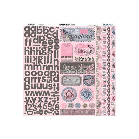 Bo Bunny Cardstock Combo Stickers  - Isabella