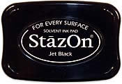 Tsukineko Stazon Full Size Pad - Jet Black
