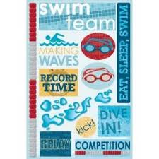 Karen Foster Cardstock Stickers - Swim Team