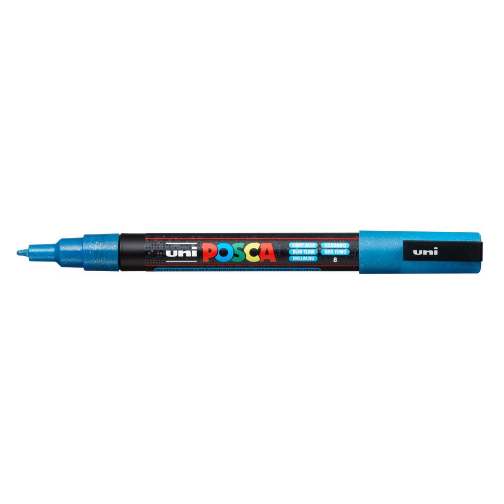 Uni POSCA Glitter Paint Pen - Light Blue