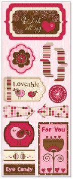 Bobunny Cardstock Stickers - Loveable