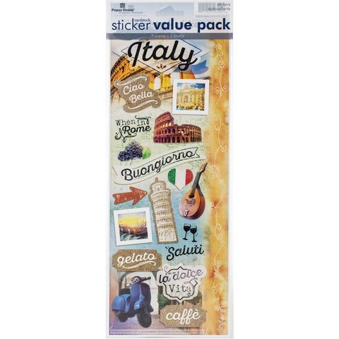 Paper House  Cardstock Stickers - Discover Italy