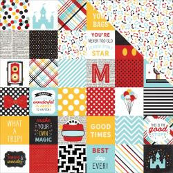 Echo Park Paper Co. Paper 12x12 Sheet of 2x2 Journaling Cards- [Collection] - Magic and Wonder