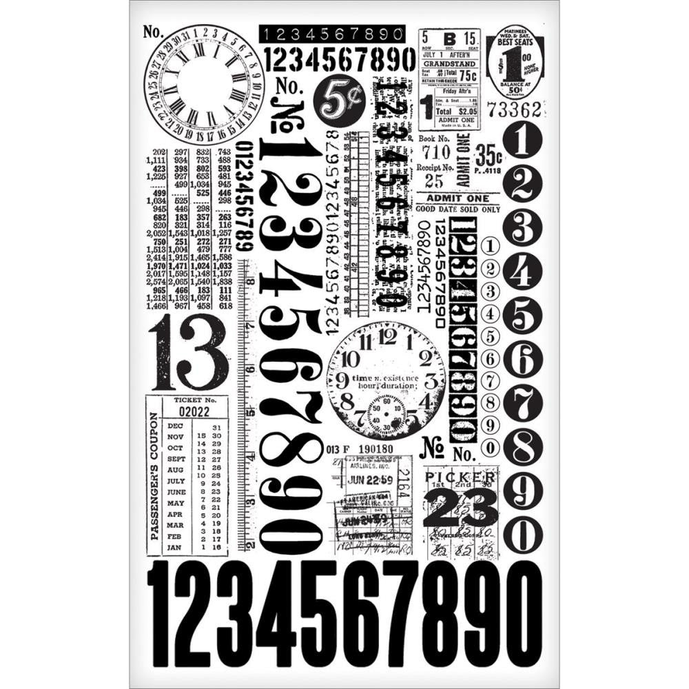 Tim Holtz Remnant Rubs - Numbers