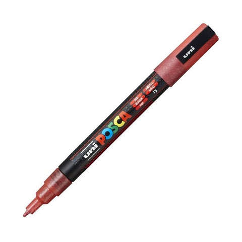 Uni POSCA Glitter Paint Pen - Red