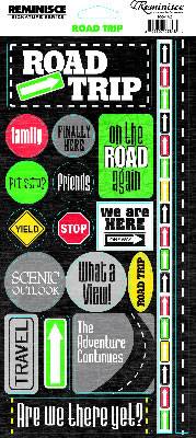 Reminisce Signature Series Stickers [Collection] - Road Trip Phrase