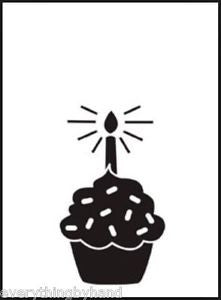 Darice Embossing Folder - Candle with Cupcake