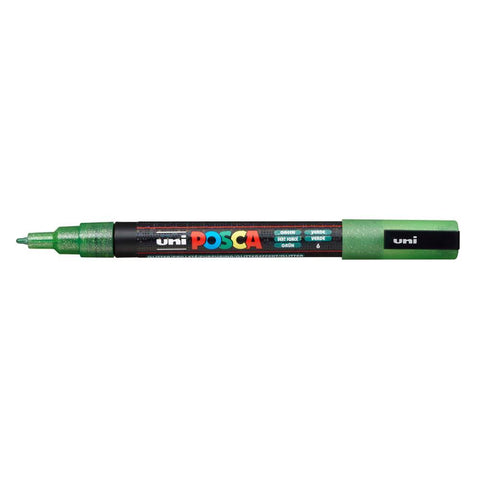 Uni POSCA Glitter Paint Pen - Green