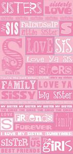 Reminisce Cardstock Stickers - Sisters