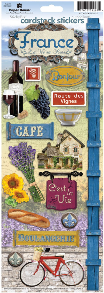 Paper House Cardstock Stickers - France