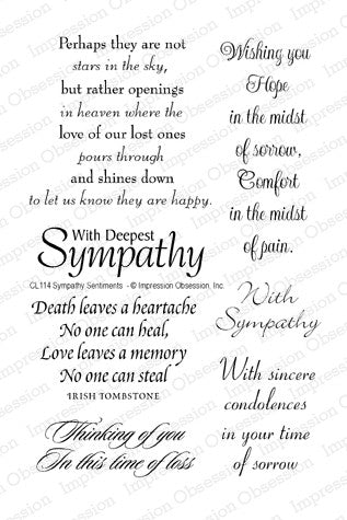 Impression Obsession Stamps - Sympathy