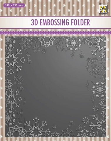 Ecstasy [Nellie's Choice] 3D Embossing Folder - Snowflake Frame