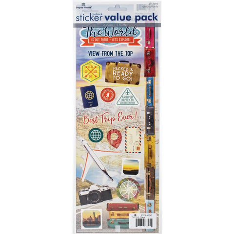 Paper House Value Cardstock Stickers - Travel