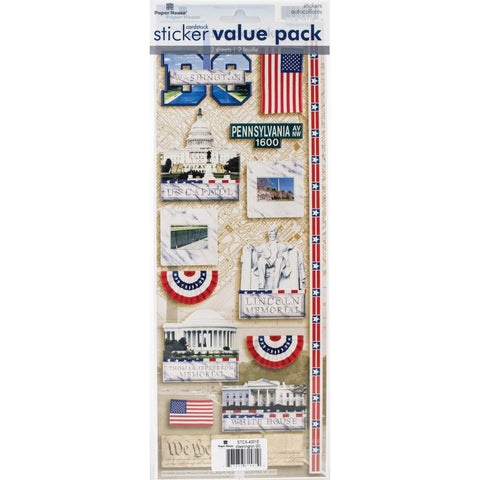 Paper House Value Cardstock Stickers - Washington DC