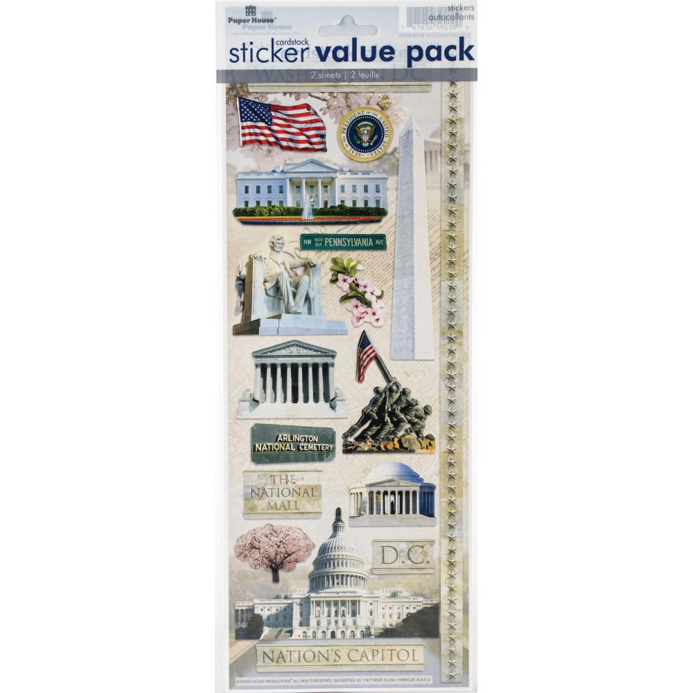 Paper House Value Cardstock Stickers - Washington DC