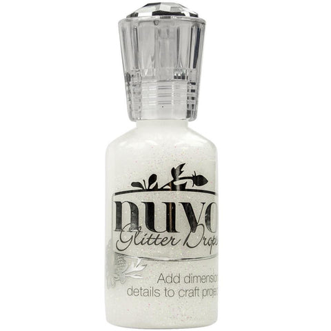 Nuvo Glitter Drops - White Blizzard