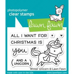 Lawn Fawn Stamp [Stamp & Die - PART] - Winter Unicorn