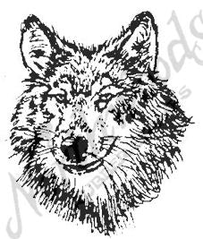 Northwoods Rubber Stamps - Wolf Face